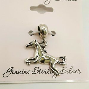 925 Horse Pendant Charm for Sterling Silver Bracelet Necklace Equestrian NEW